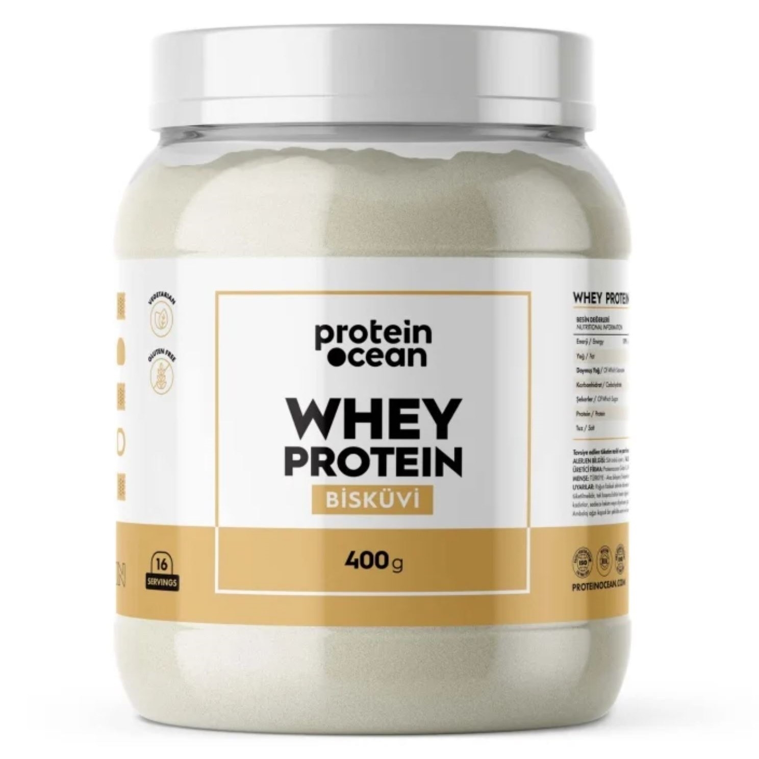 Whey Protein Tozu - Bisküvi Aromalı (400gr)